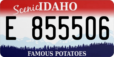 ID license plate E855506