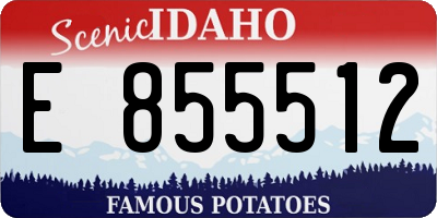 ID license plate E855512