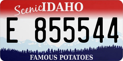 ID license plate E855544