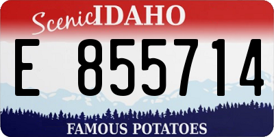 ID license plate E855714