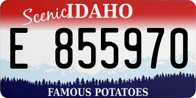 ID license plate E855970