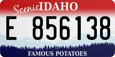 ID license plate E856138