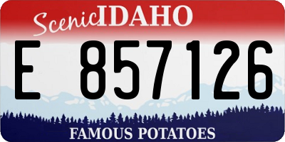 ID license plate E857126