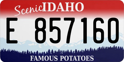 ID license plate E857160