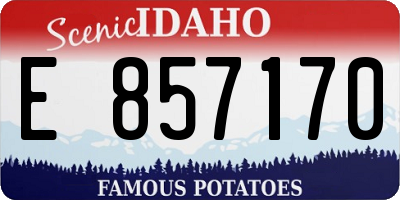 ID license plate E857170