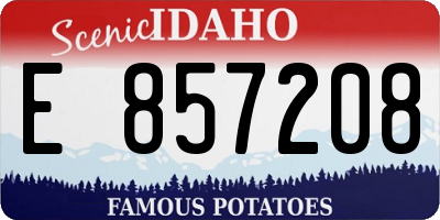 ID license plate E857208
