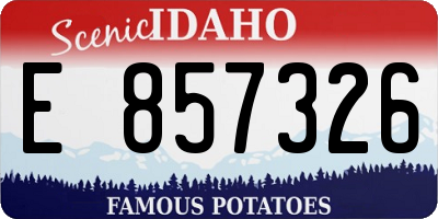 ID license plate E857326