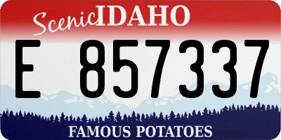 ID license plate E857337