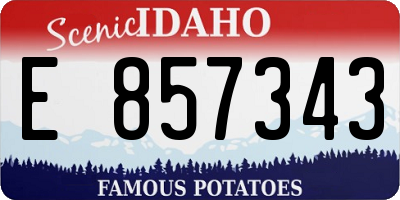 ID license plate E857343