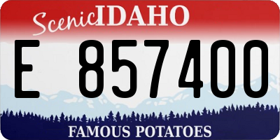 ID license plate E857400