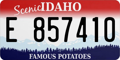 ID license plate E857410
