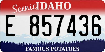 ID license plate E857436