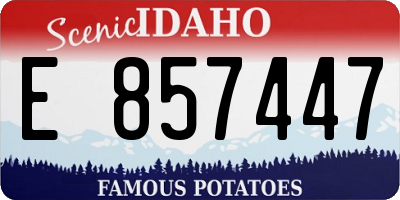 ID license plate E857447
