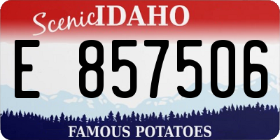 ID license plate E857506