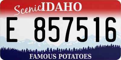 ID license plate E857516