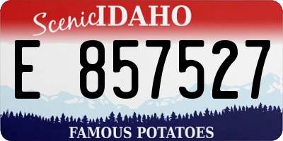 ID license plate E857527