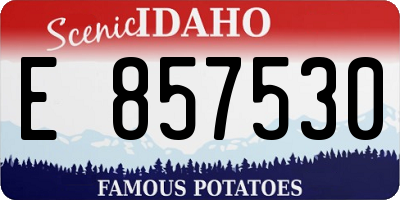 ID license plate E857530