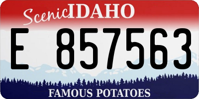 ID license plate E857563