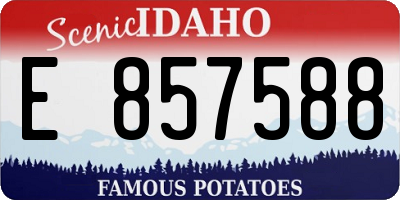 ID license plate E857588