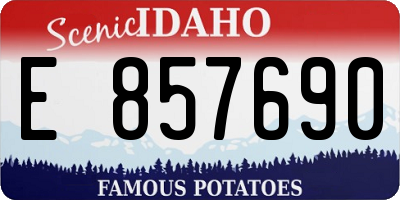 ID license plate E857690