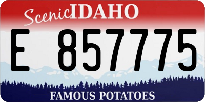 ID license plate E857775
