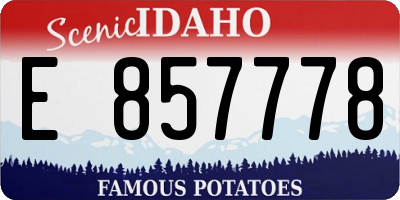 ID license plate E857778