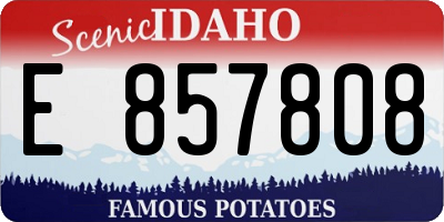 ID license plate E857808
