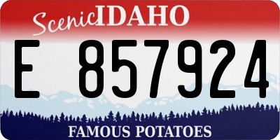ID license plate E857924