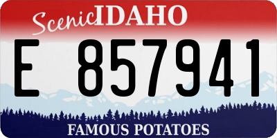 ID license plate E857941