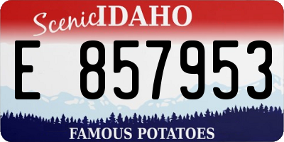 ID license plate E857953