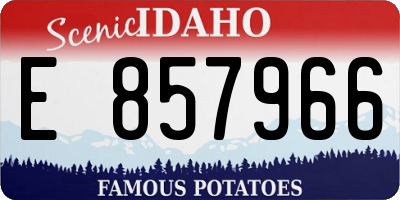 ID license plate E857966