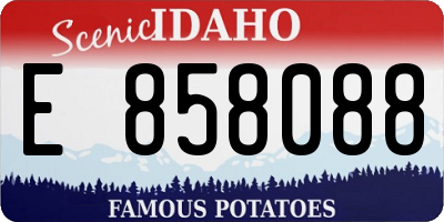 ID license plate E858088