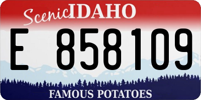 ID license plate E858109
