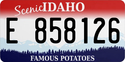 ID license plate E858126