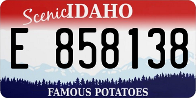 ID license plate E858138