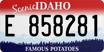 ID license plate E858281