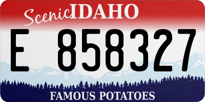 ID license plate E858327