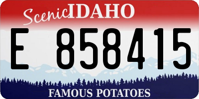 ID license plate E858415