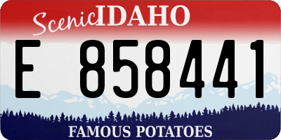 ID license plate E858441