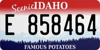 ID license plate E858464
