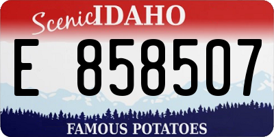 ID license plate E858507