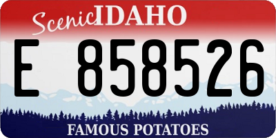 ID license plate E858526