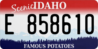 ID license plate E858610