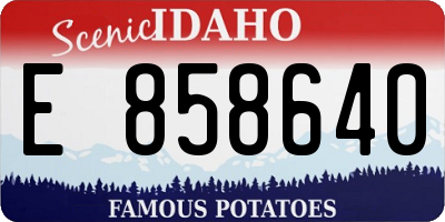 ID license plate E858640