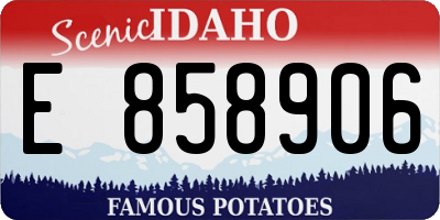 ID license plate E858906