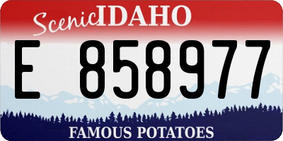 ID license plate E858977