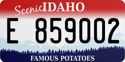 ID license plate E859002