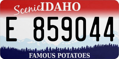 ID license plate E859044