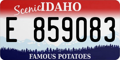 ID license plate E859083