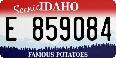 ID license plate E859084